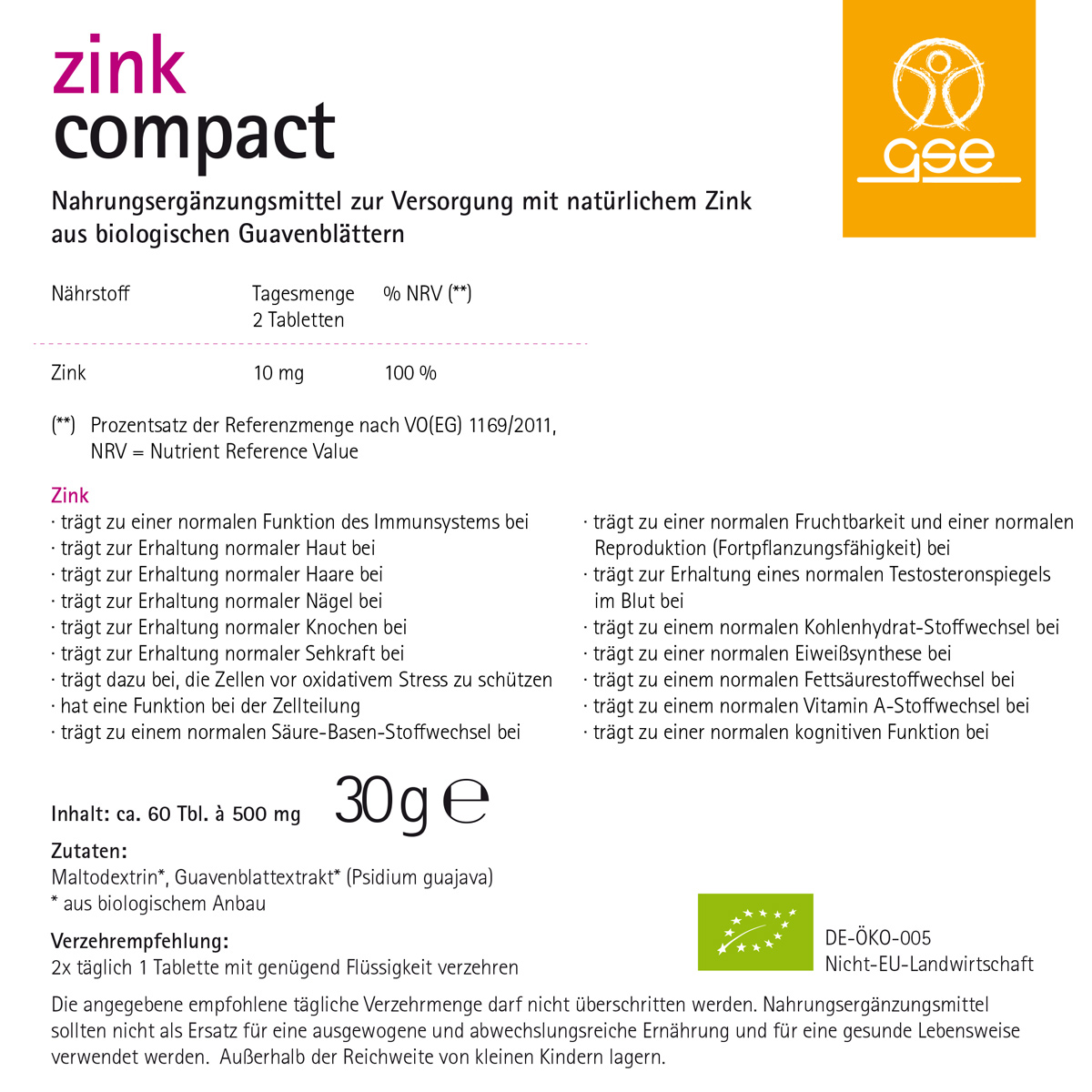 Zink Compact (Bio)